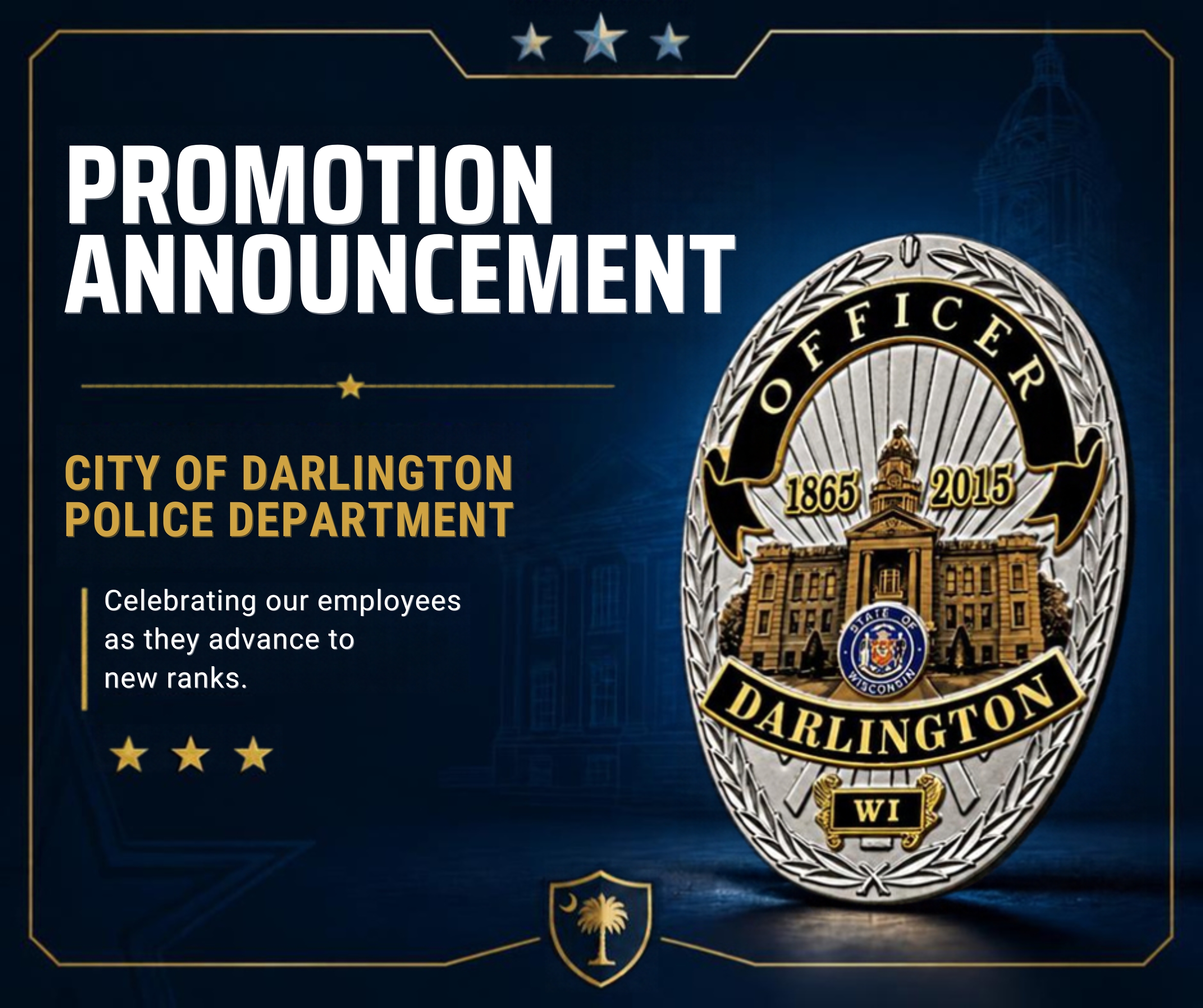 Darlington Police Department Promotions